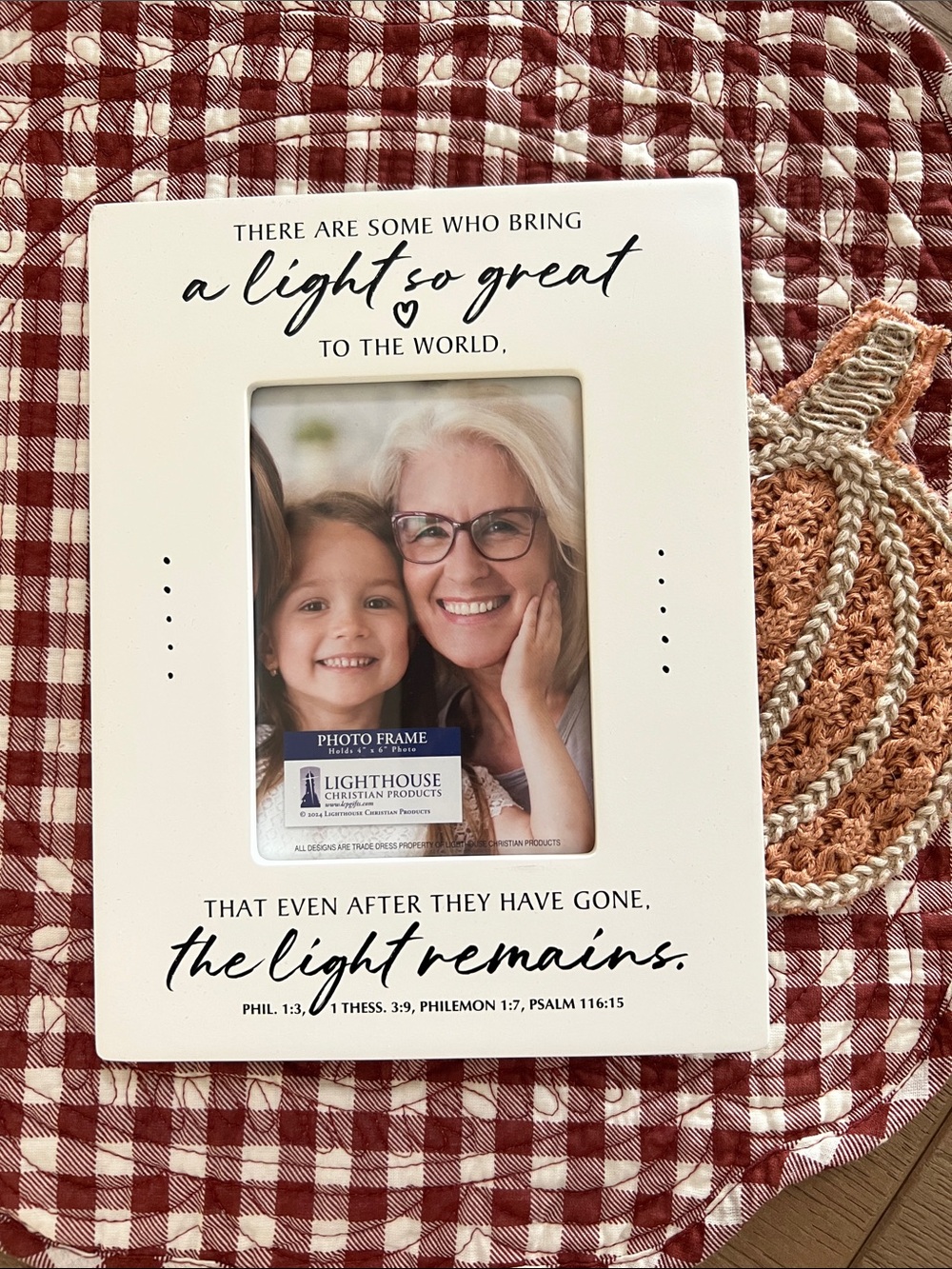 White Sentiment Photo Frame - "A Light So Great" to hold someone dear 🤍🕊️ NWT